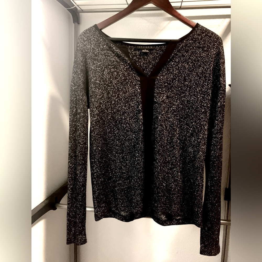 Gorgeous Sanctuary Float Sleeve Sweater with Rayon Contrast, Size M